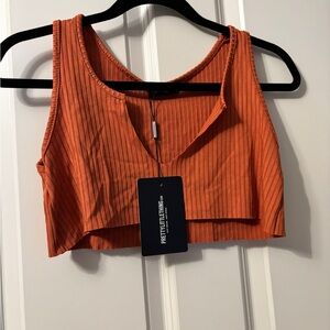 PLT Burnt Orange crop top